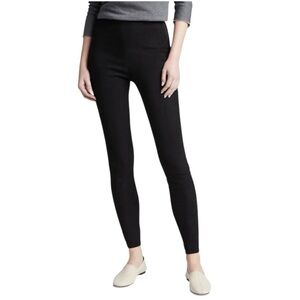 Alice + Olivia Side Zip Suede Leggings Raw Hem Inseam 27